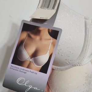 White Olga Bra
